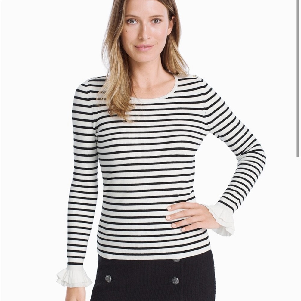 WHBM Ruffle-Sleeve Sweater. Size XS